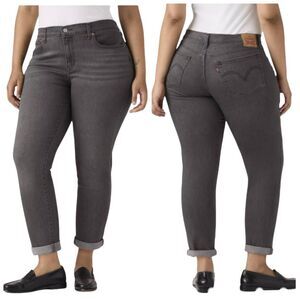 Levi Strauss & Co Boyfriend Mid Rise Black Jean Size 18W